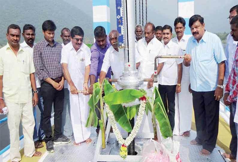 வரட்டுப்பள்ளம் அணையில் இருந்து 4 ஏரிகளுக்கு தண்ணீர் இ.எம்.ஆர்.ராஜா எம்.எல்.ஏ. திறந்து விட்டார்