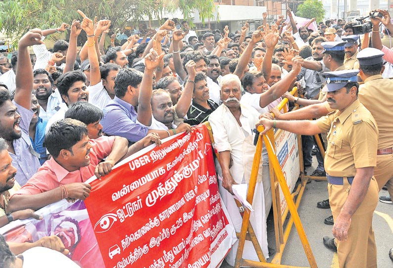 பறிமுதல் செய்த காரை போலீசார் தராததால் ரெயில் முன் பாய்ந்து கால்டாக்சி டிரைவர் தற்கொலை