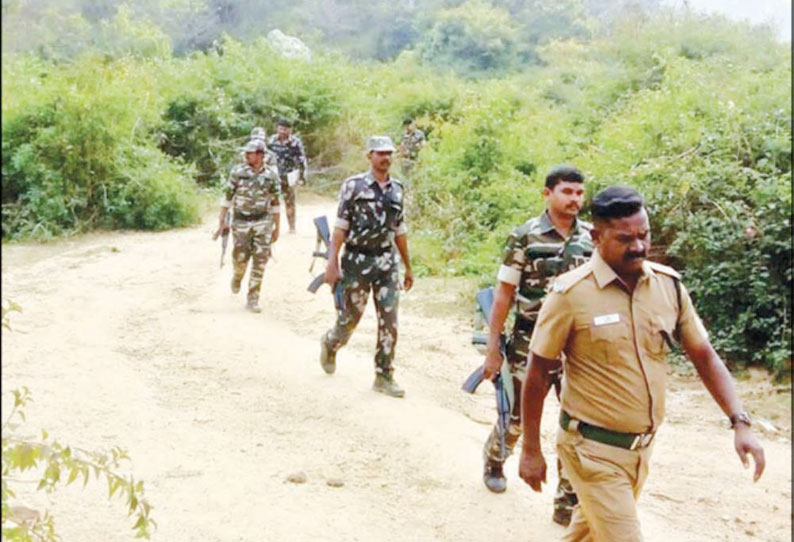 குடியரசு தினவிழாவை முன்னிட்டு வனப்பகுதியில் நக்சல் தடுப்பு பிரிவு போலீசார் தீவிர ரோந்து பணி